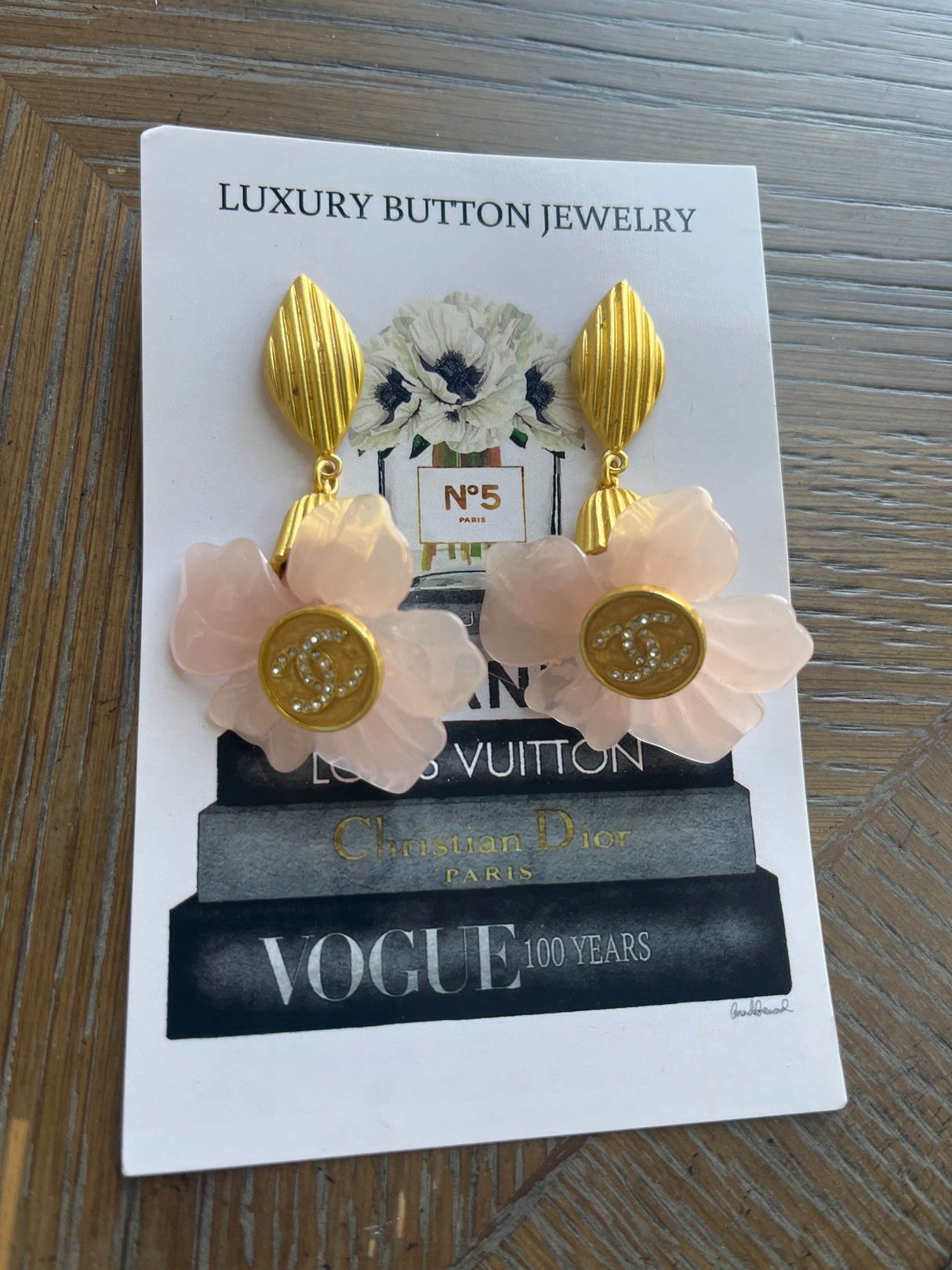 21E DANGLE LARGE FLOWER EARRINGS