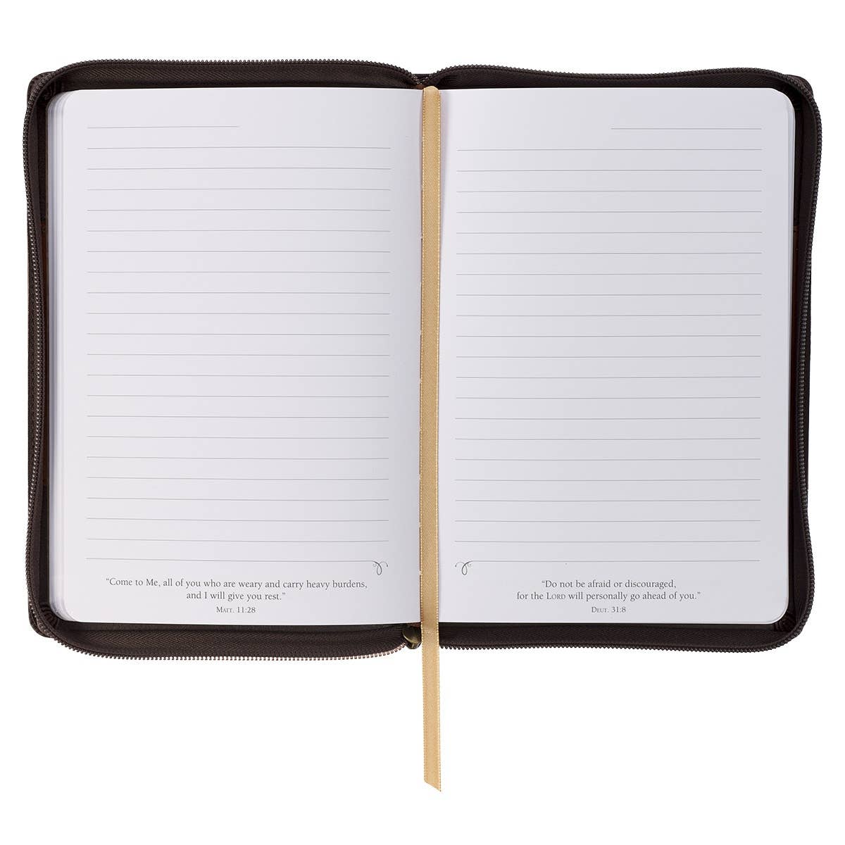 Journal Classic Zip Brown Two-tone Man of God 1 Tim. 6:11
