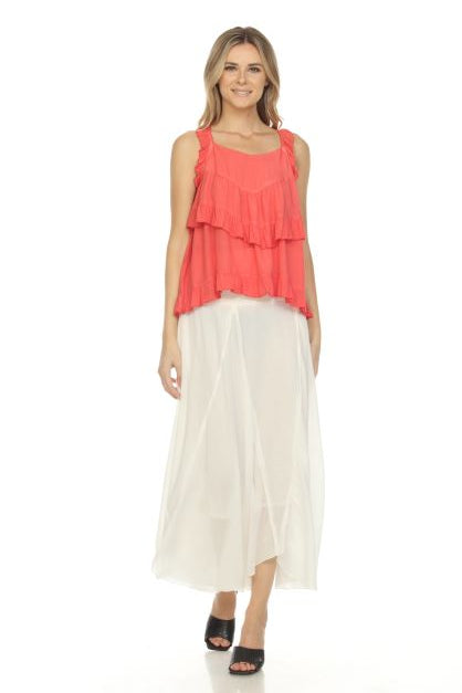 6105 Ruffle Tanks-Various