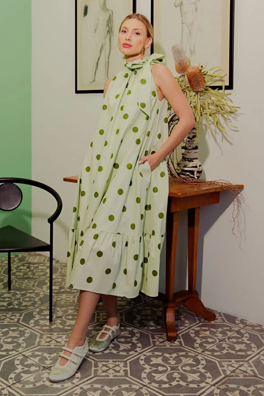 GD9714 - Polka Dot Midi Dress