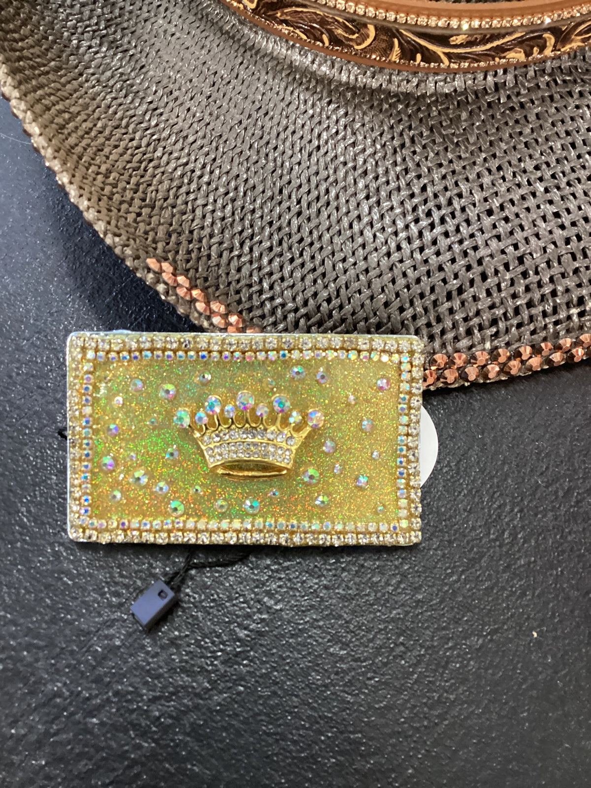 6. Gold Crown Belt Buckle
