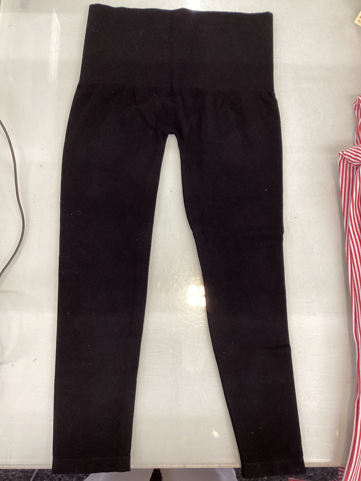 B2370US Tummy Tuck High Waist Cropped Leggings-Black