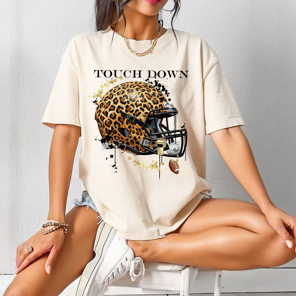Leopard Touchdown Helmet
