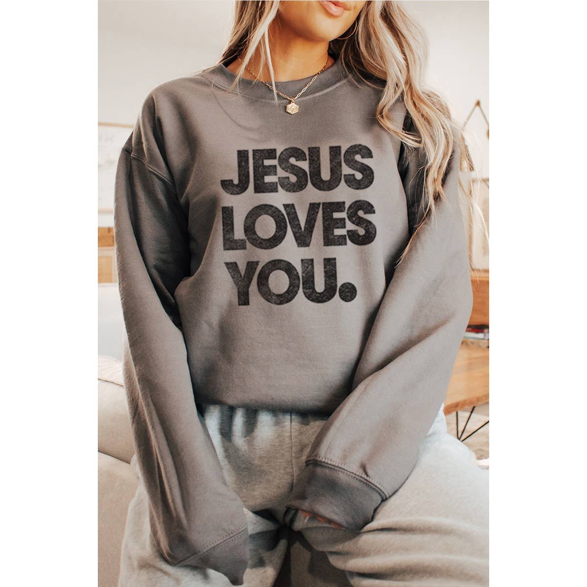 JESUS LOVES YOU VINTAGE GRAPHIC SWEATSHIRTS