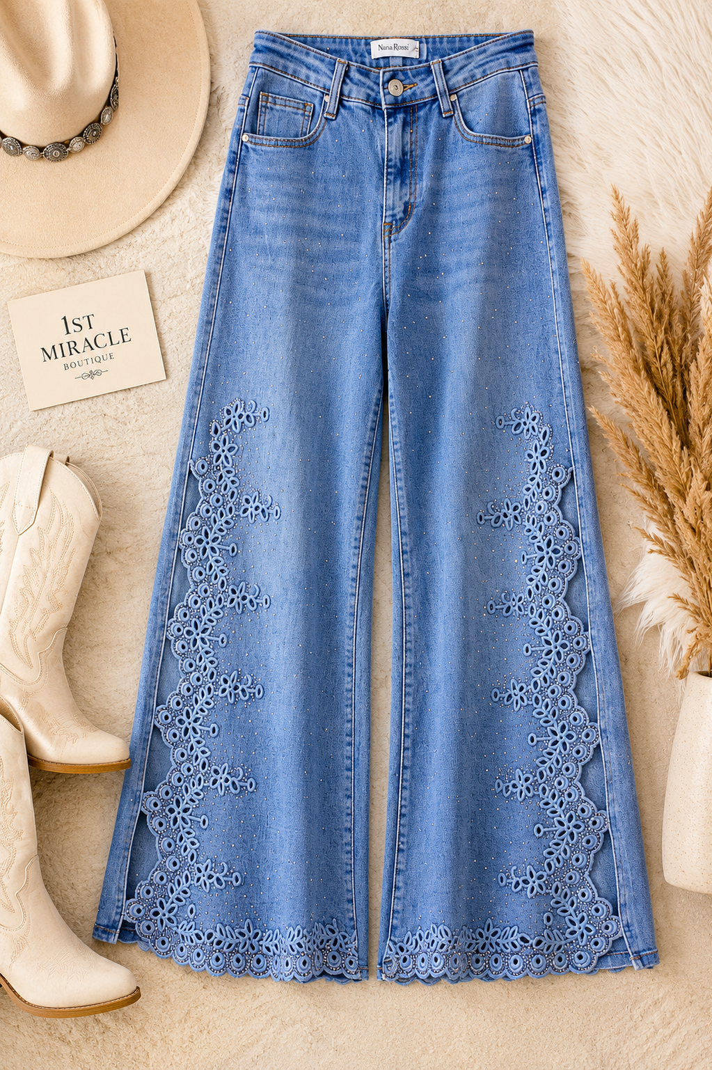 NR3873 Rhinestone Pants