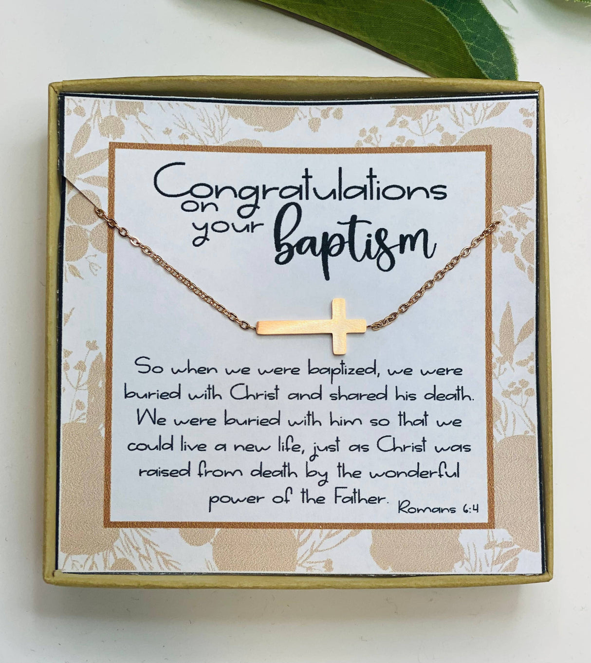Baptism Gift, Gift for Girl, Religious Gift, Faith Cross