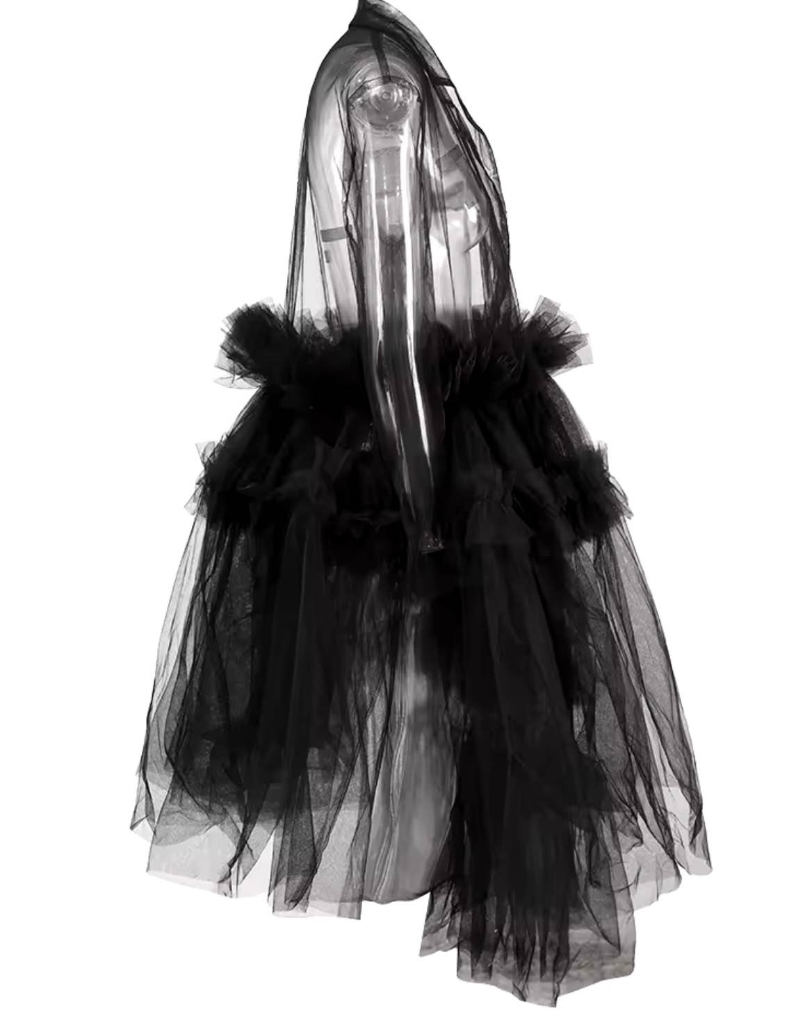 Semi Sheer Tulle Topper