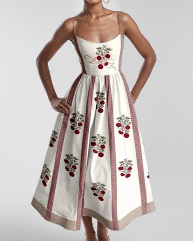 Summer Fashion Prnt Sexy Style Slip Long Dress