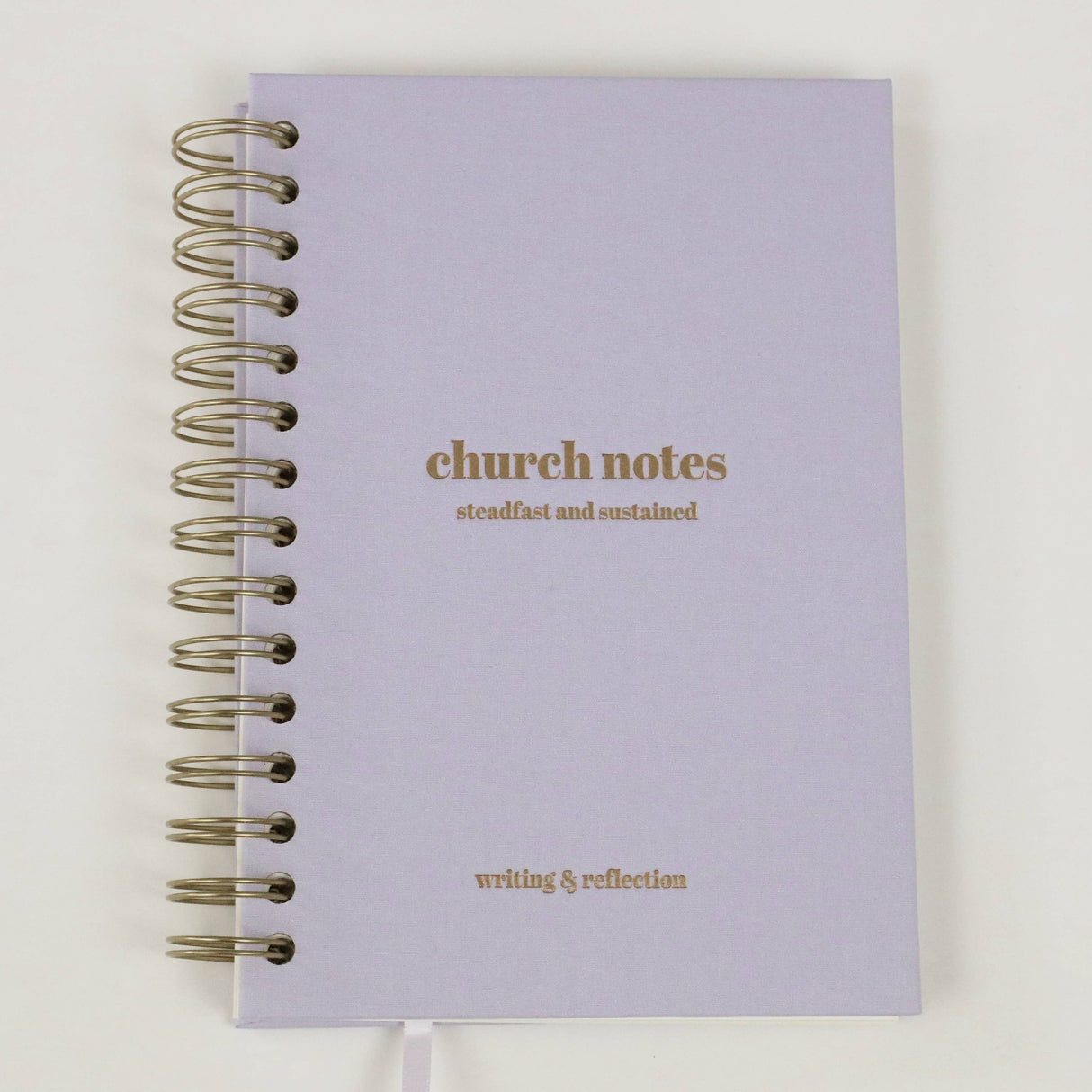 Church Notes Journal- White Spiral Linen- Christian Notebook