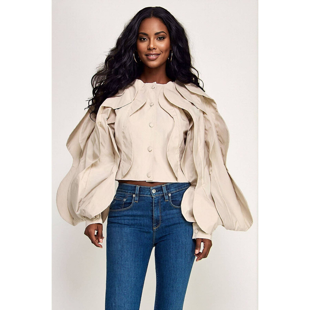 DRAMATIC JACKET TOP