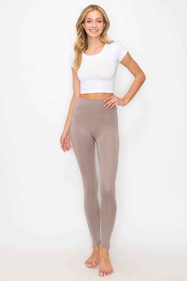 SOLID COLOR HIGH WAIST LEGGINGS