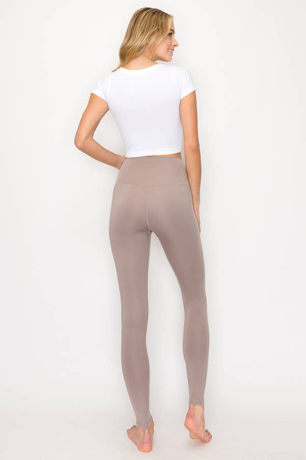 SOLID COLOR HIGH WAIST LEGGINGS