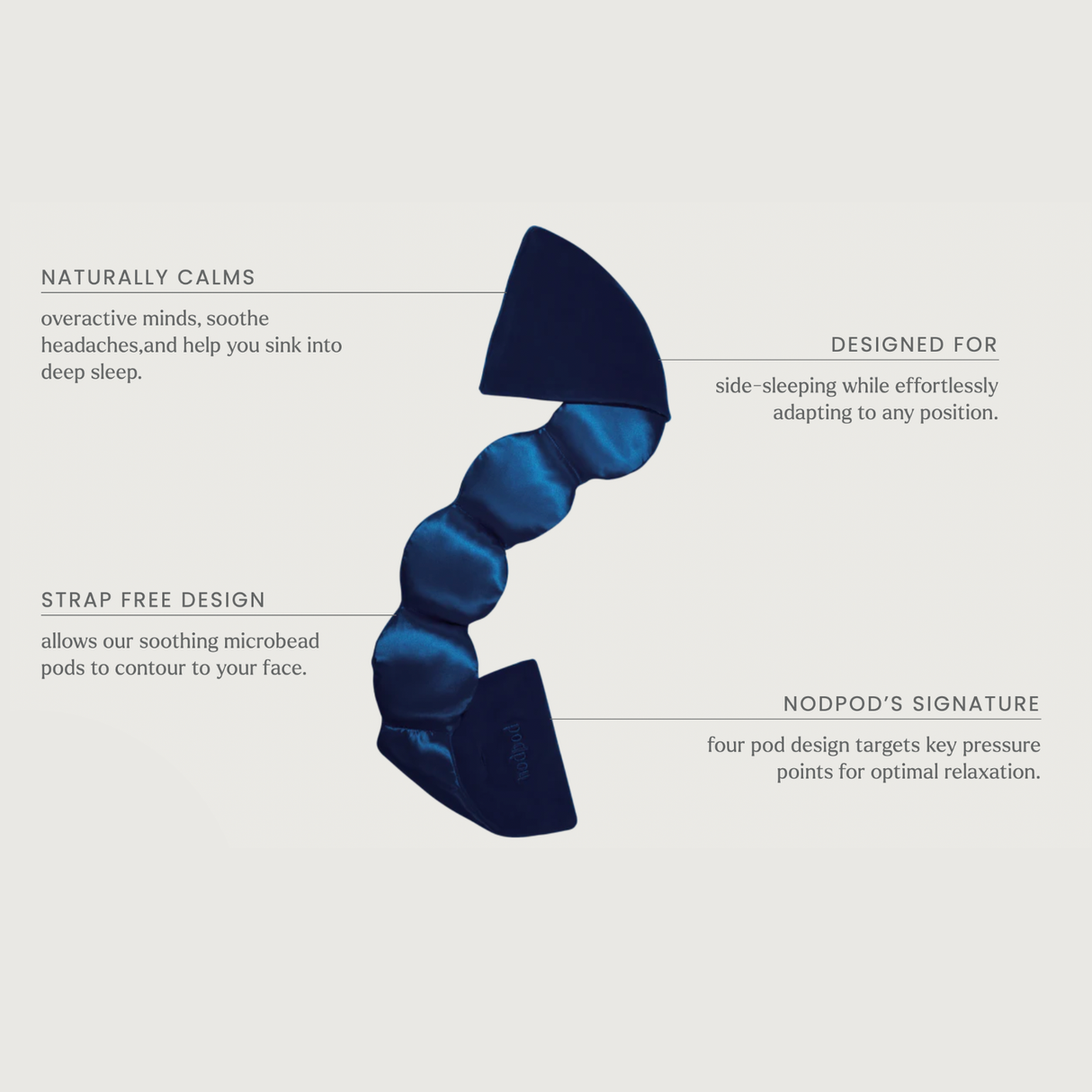 Silk Weighted Sleep Mask- Pearl - Eye Mask