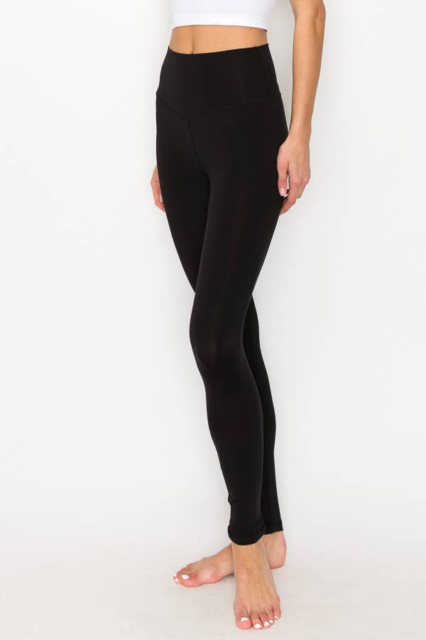 SOLID COLOR HIGH WAIST LEGGINGS