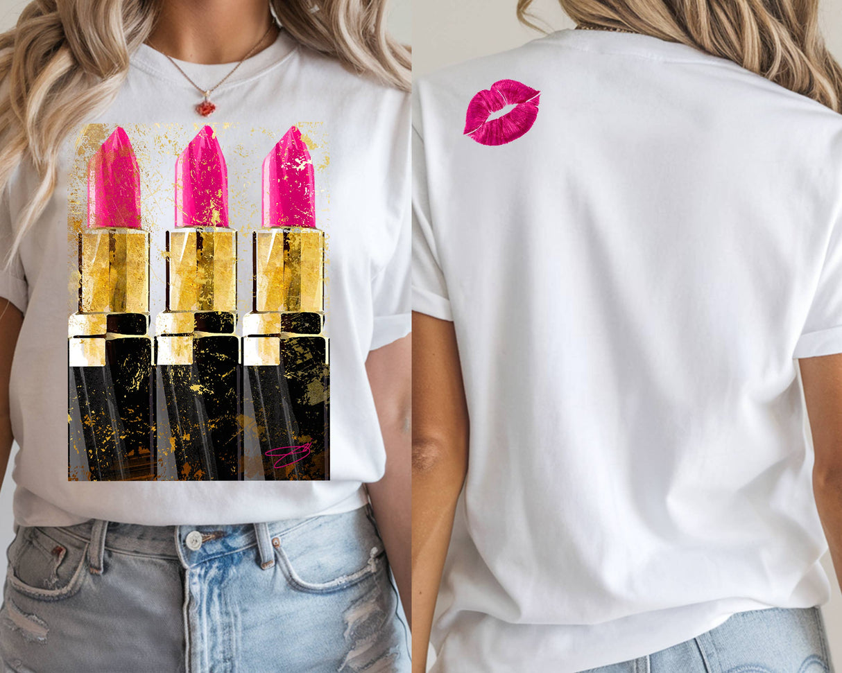 Pink Lipstick T-shirt, tank, sweatshirt, long sleeve