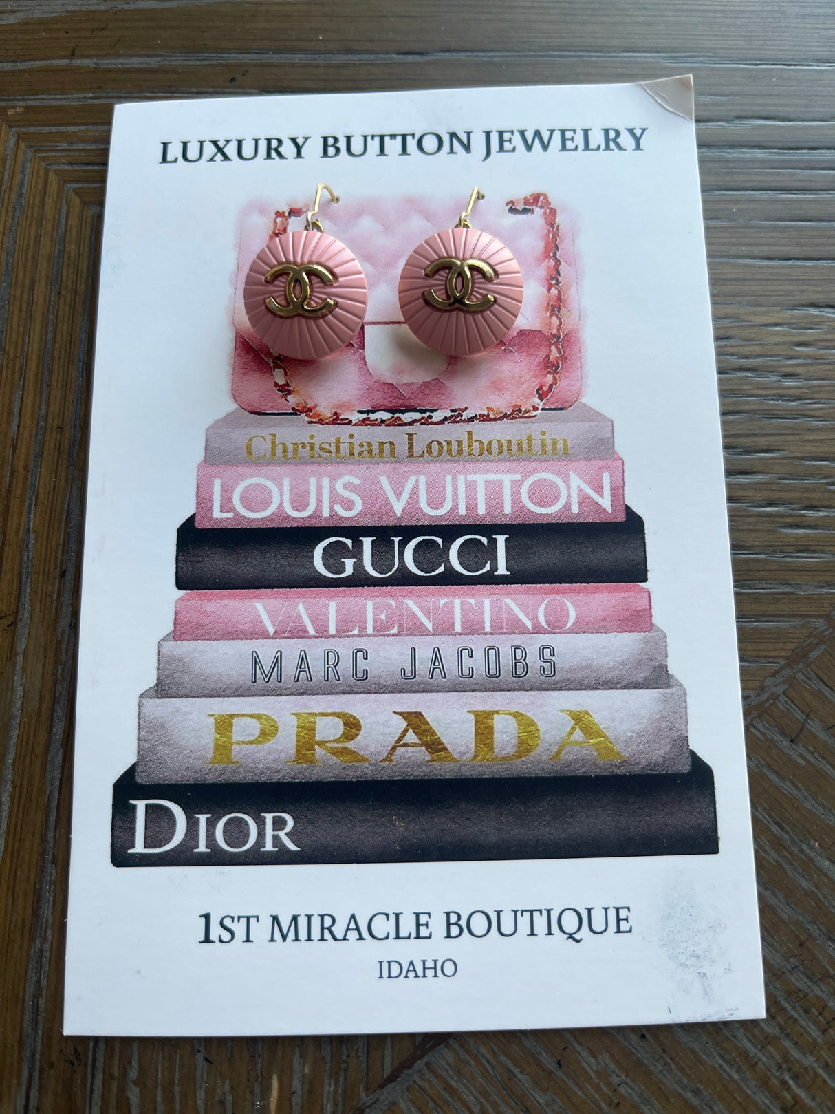 21H DANGLE PINK GOLD EARRINGS