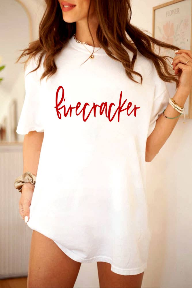Firecracker, 4th of July, Unisex Round Neck T-Shirt