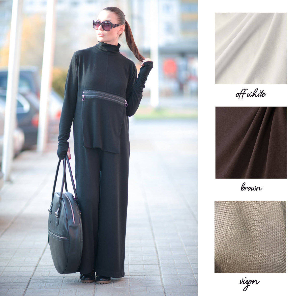 Cotton Turtleneck Jumpsuit OLIVIA
