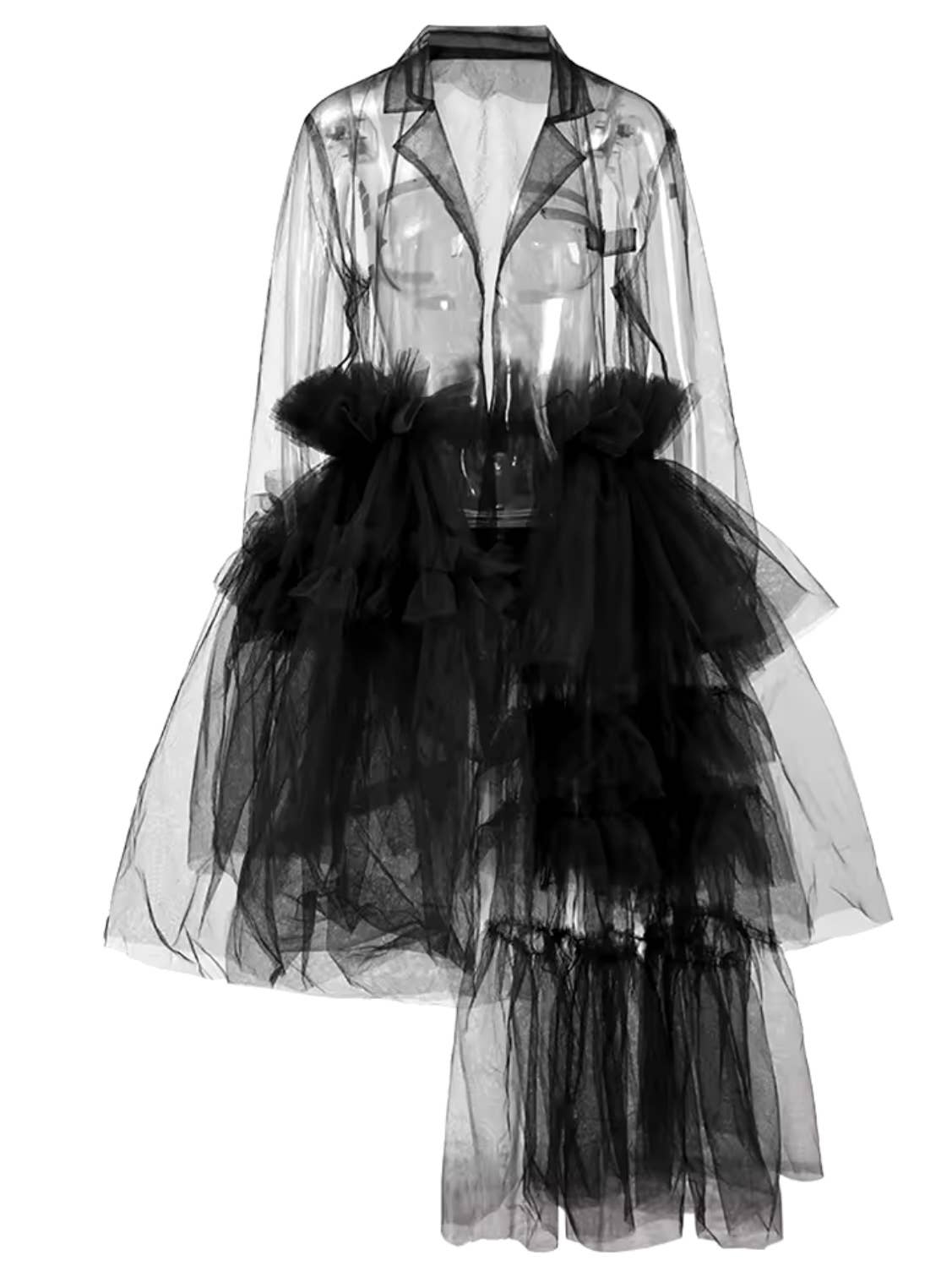 Semi Sheer Tulle Topper