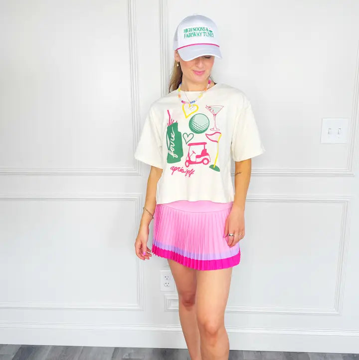Golf Collage Cropped Tee
