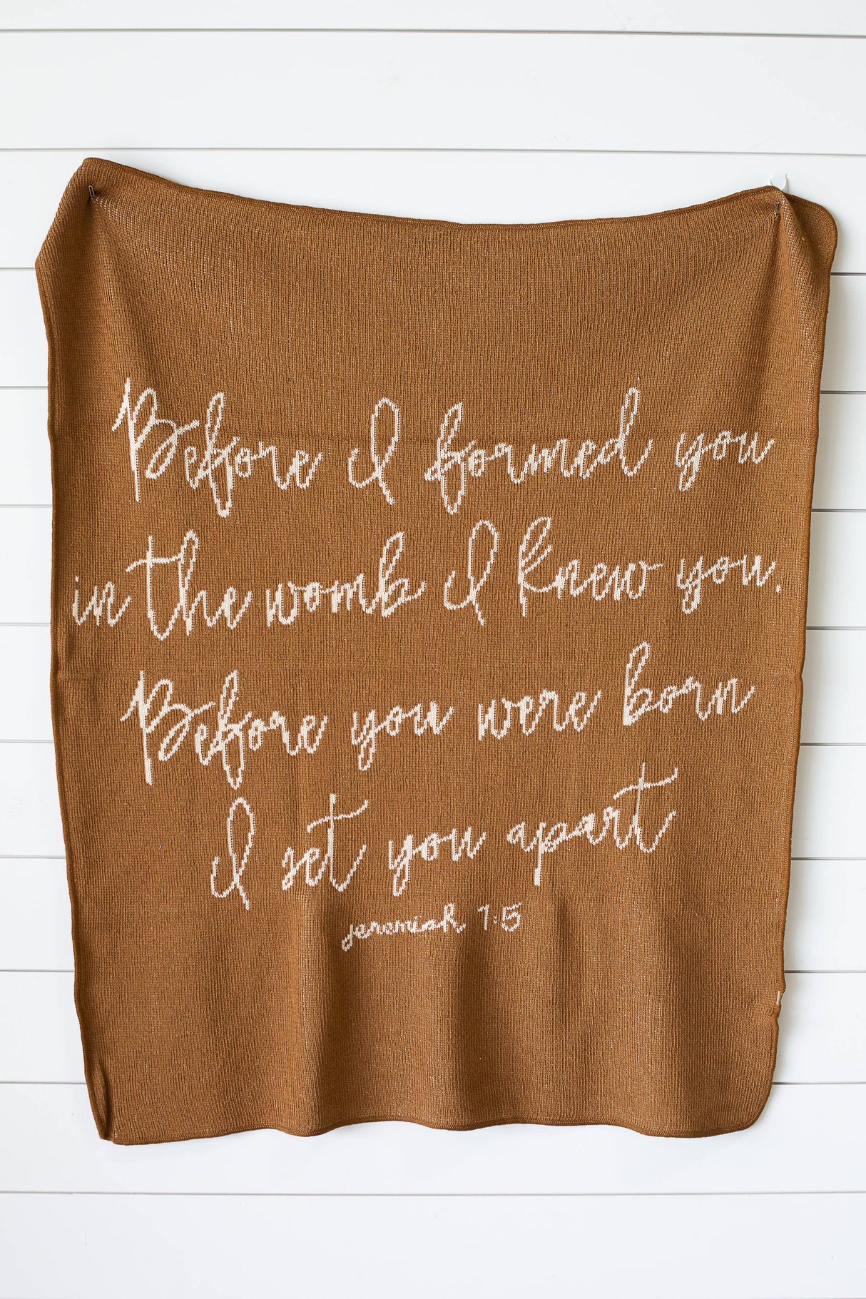 Made in the USA | Jeremiah 1:5 Throw Blanket  | Black: Throw Size 50"x60" / Black