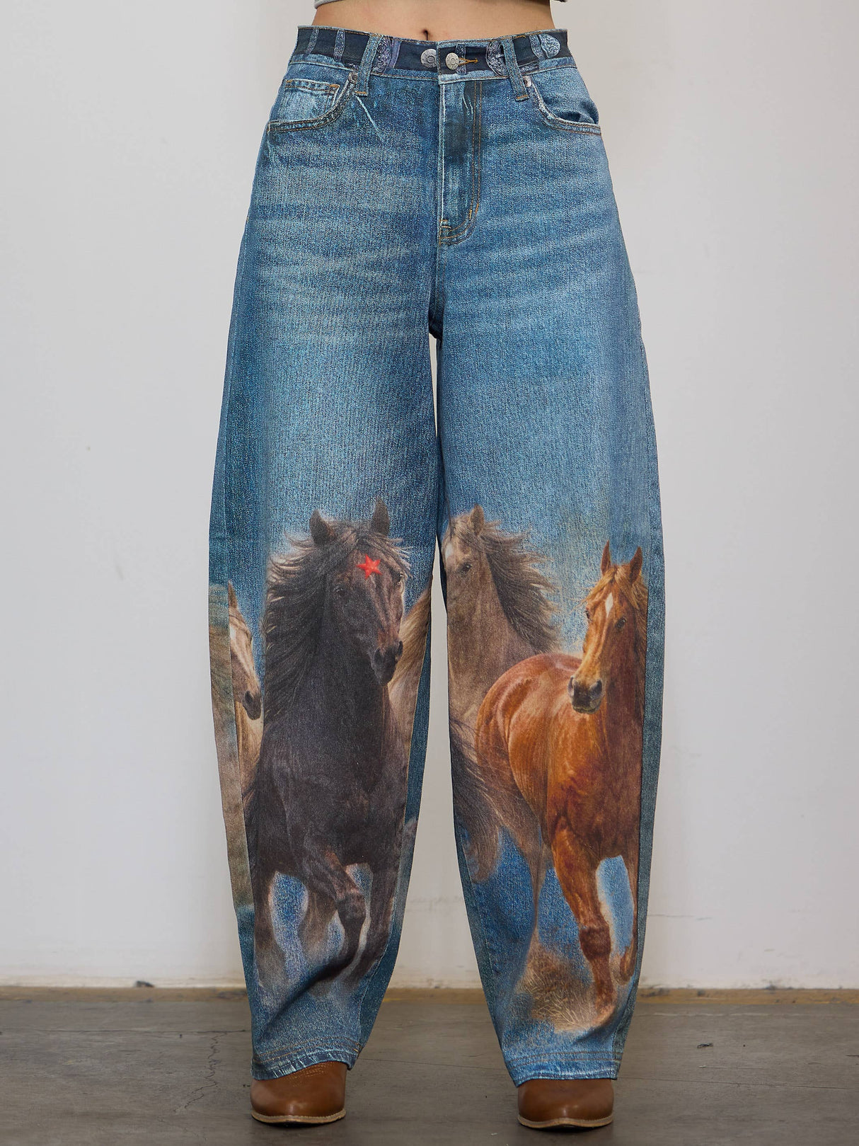 Howdy Horse Digital Print Vol 2 Baggy Jeans