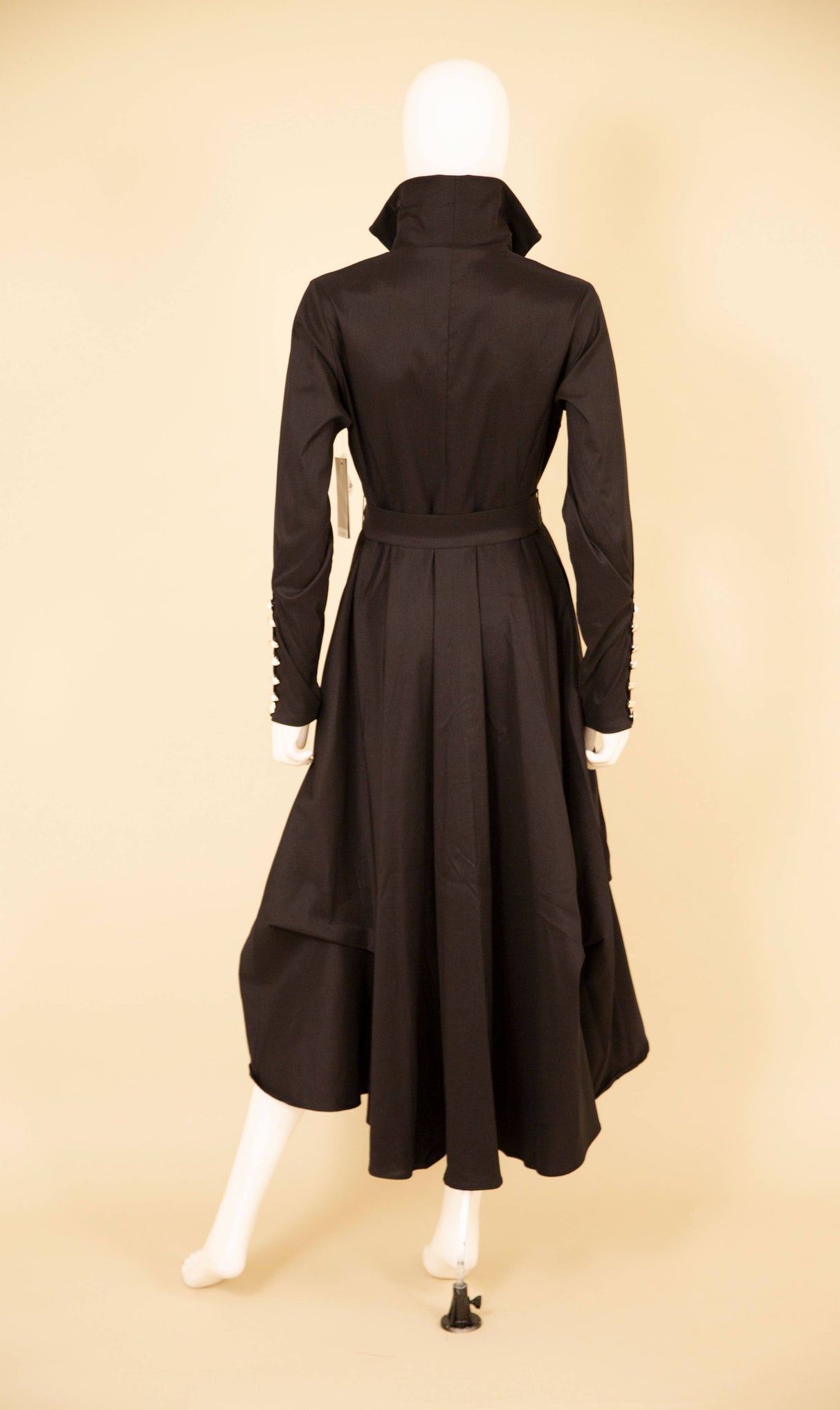 Stretch Dupioni Sculptural Zip Pleats Dress - F23011