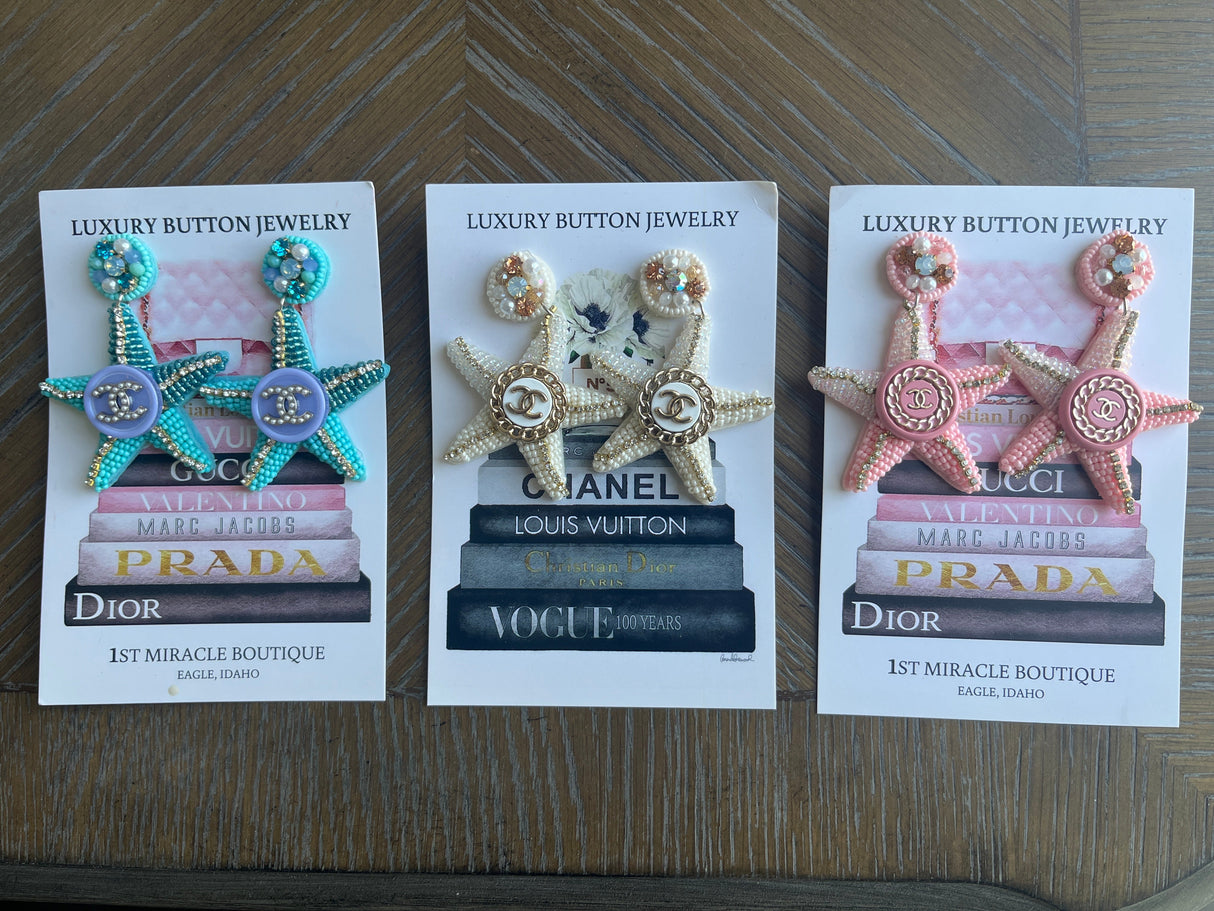 20J BEADED STARFISH EARRINGS