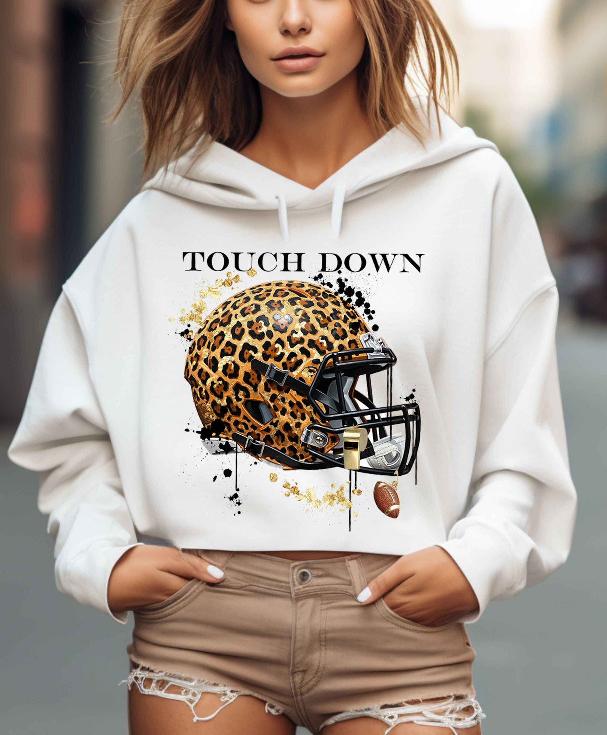 Leopard Touchdown Helmet