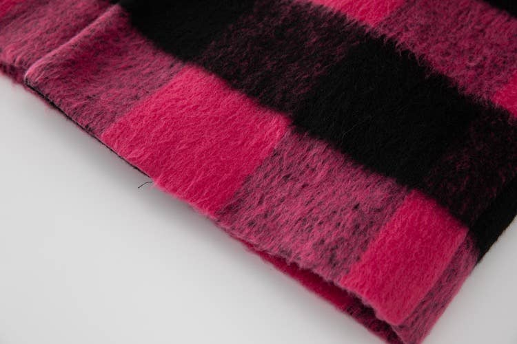 CT79 Women's Autumn/Winter Casual Warm Plaid Wool Coat
