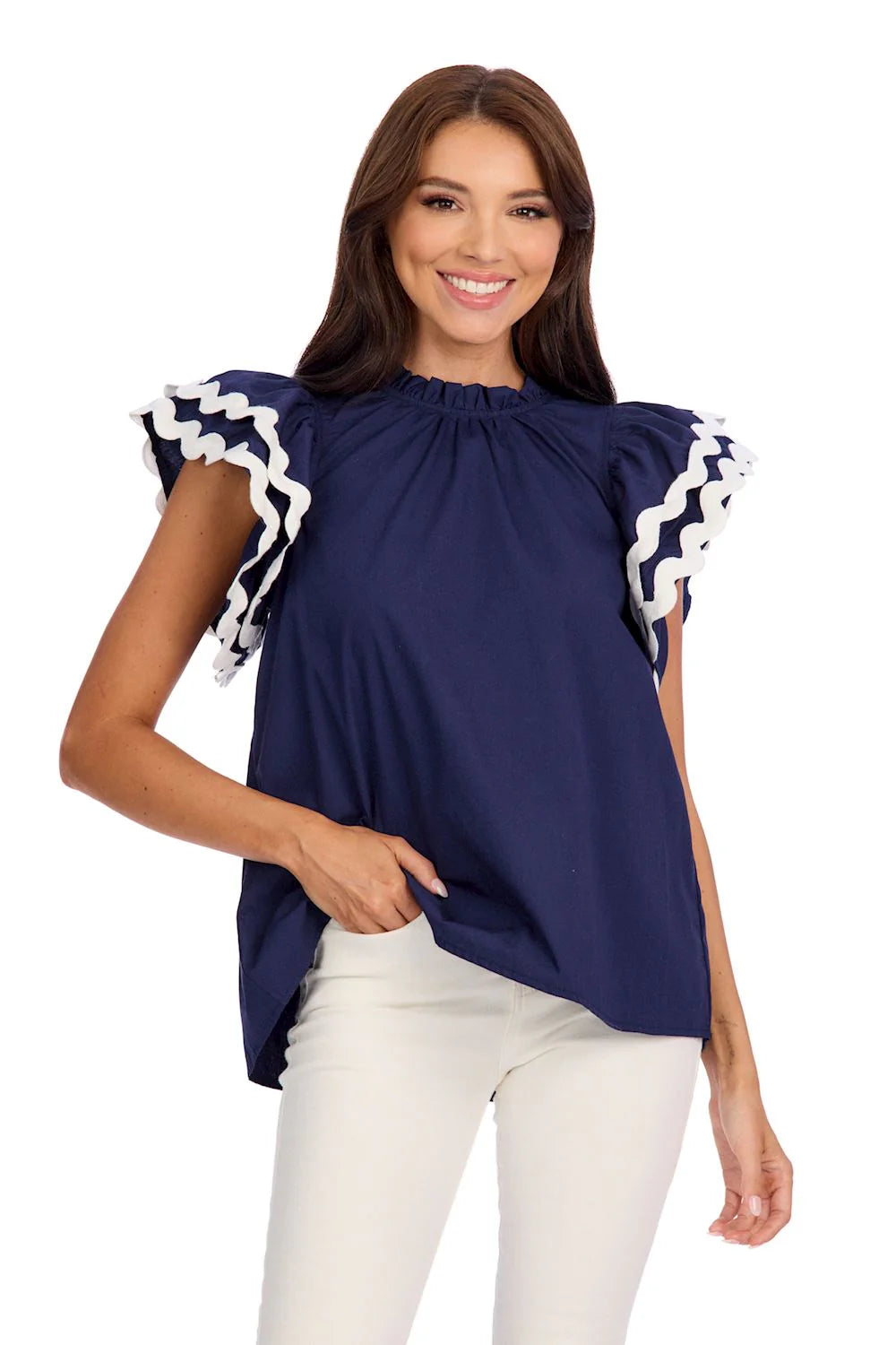85100227NV ANGIE RIC RAC TOP