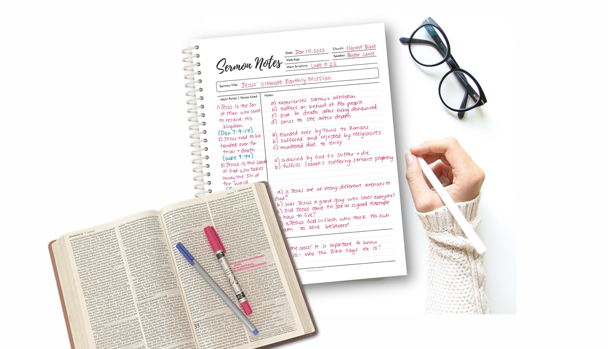 Sermon Notes Spiral-bound journal, 40 pages