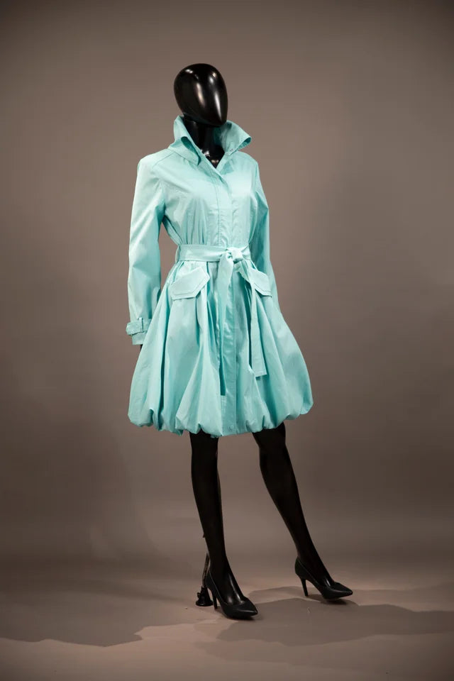 11664 Bubble Dress Classic bubble dress trench coat, WATER RESISTANT