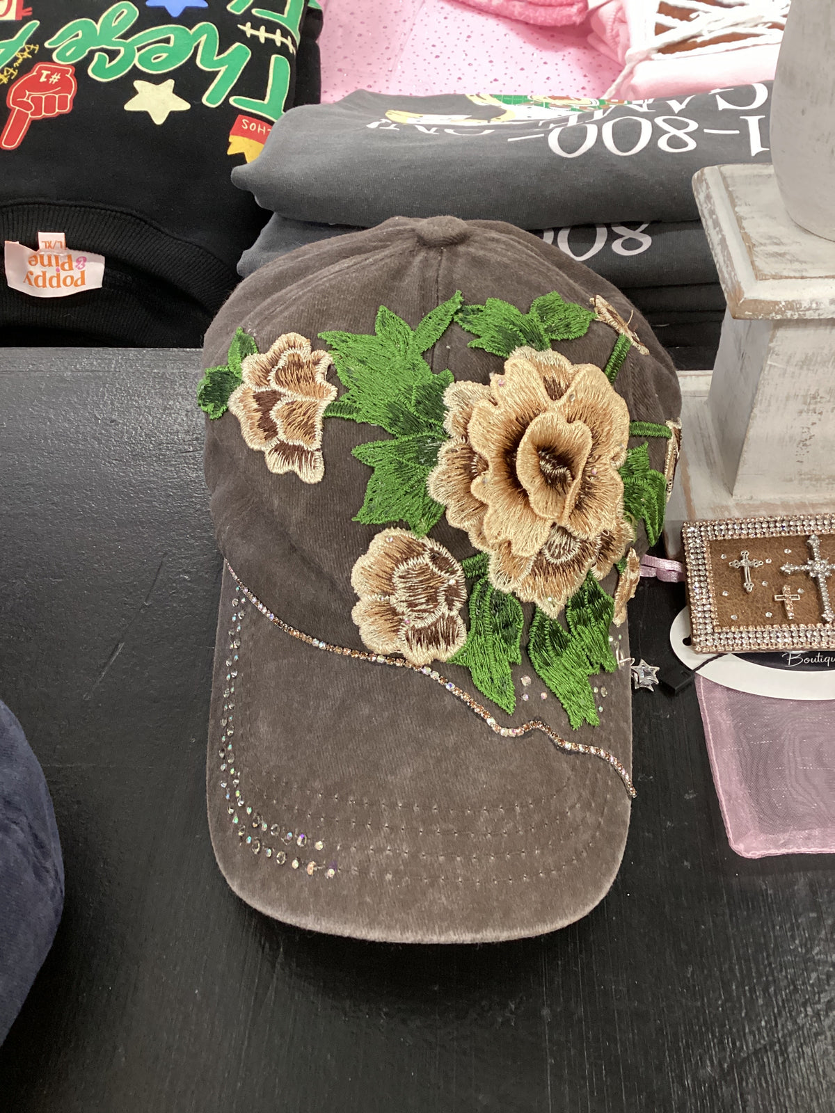 4. Taupe w/ Roses Cap