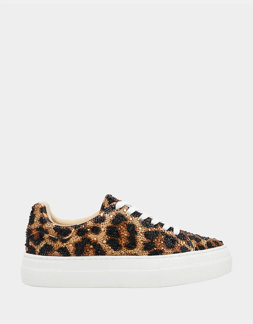 SID-NY Leopard Rhinestone Sneakers