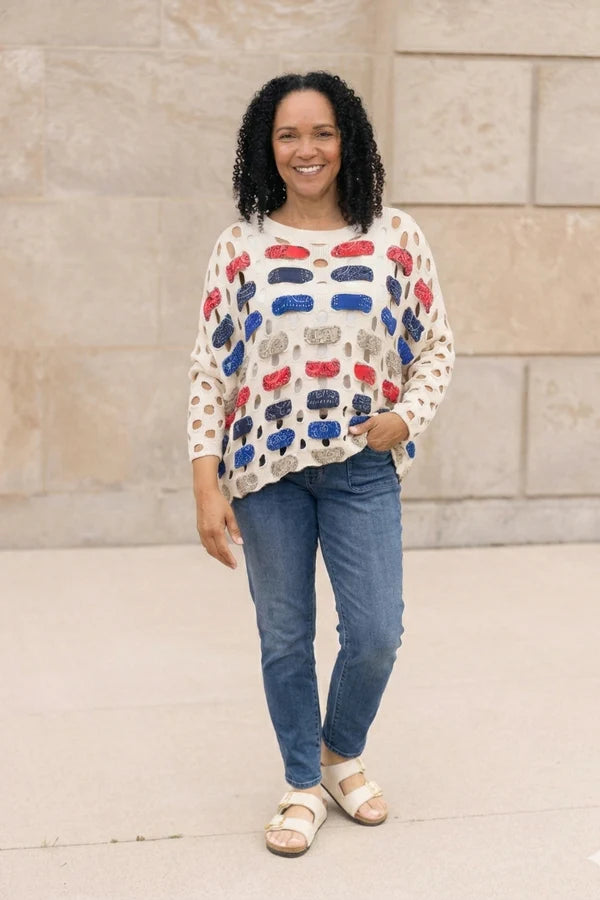5748 - Bandana Weave Pullover