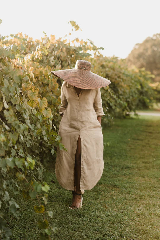 HT6001B 70 Cm Negril Oversized Beach Hat-Cognac