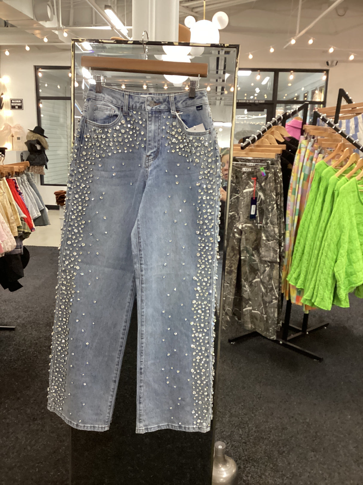 ES9124M High Rise Embellished Wide Leg