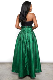 HS2321 High Waisted High Low Skirt Belt