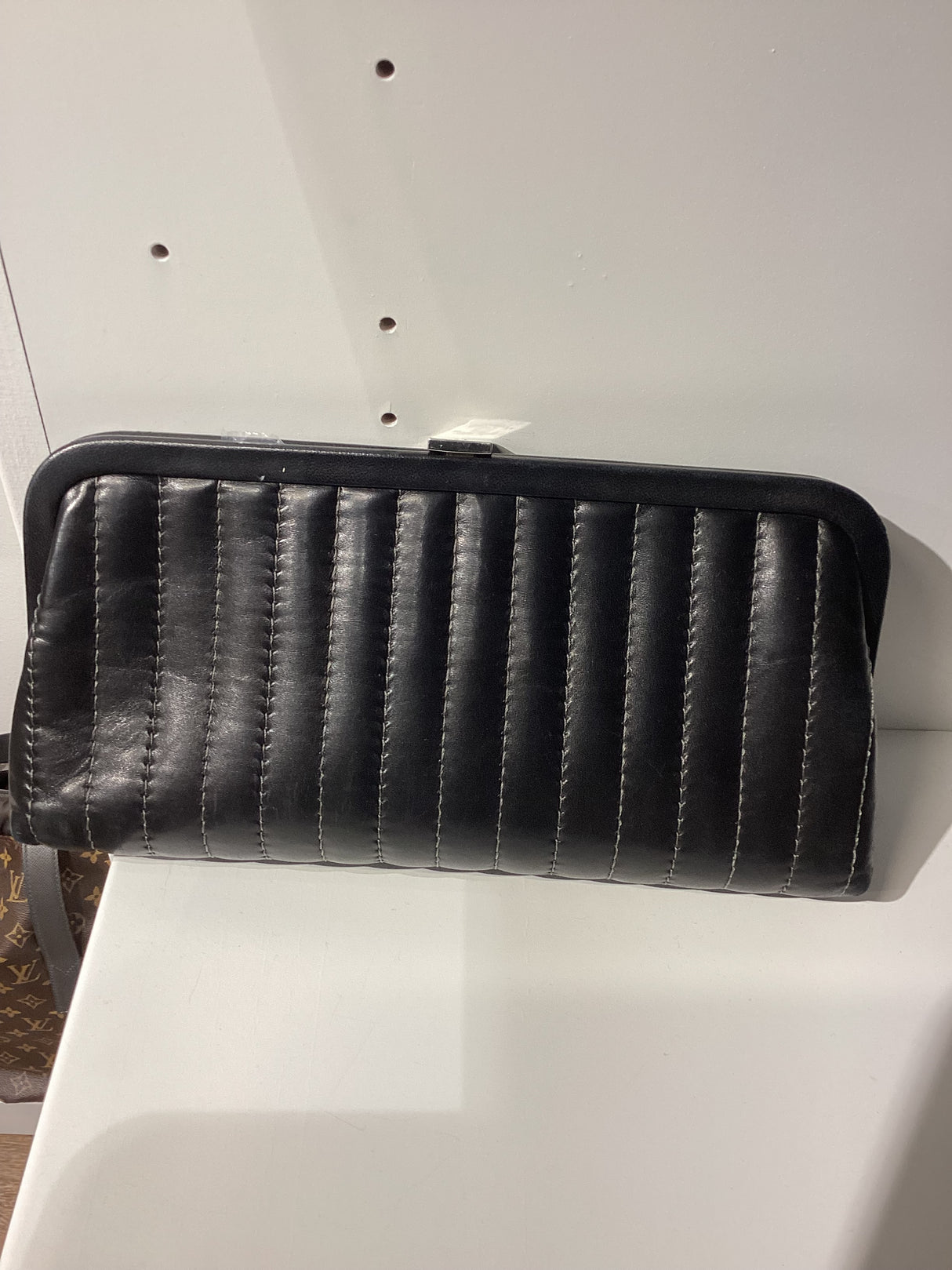 Black Leather Clutch