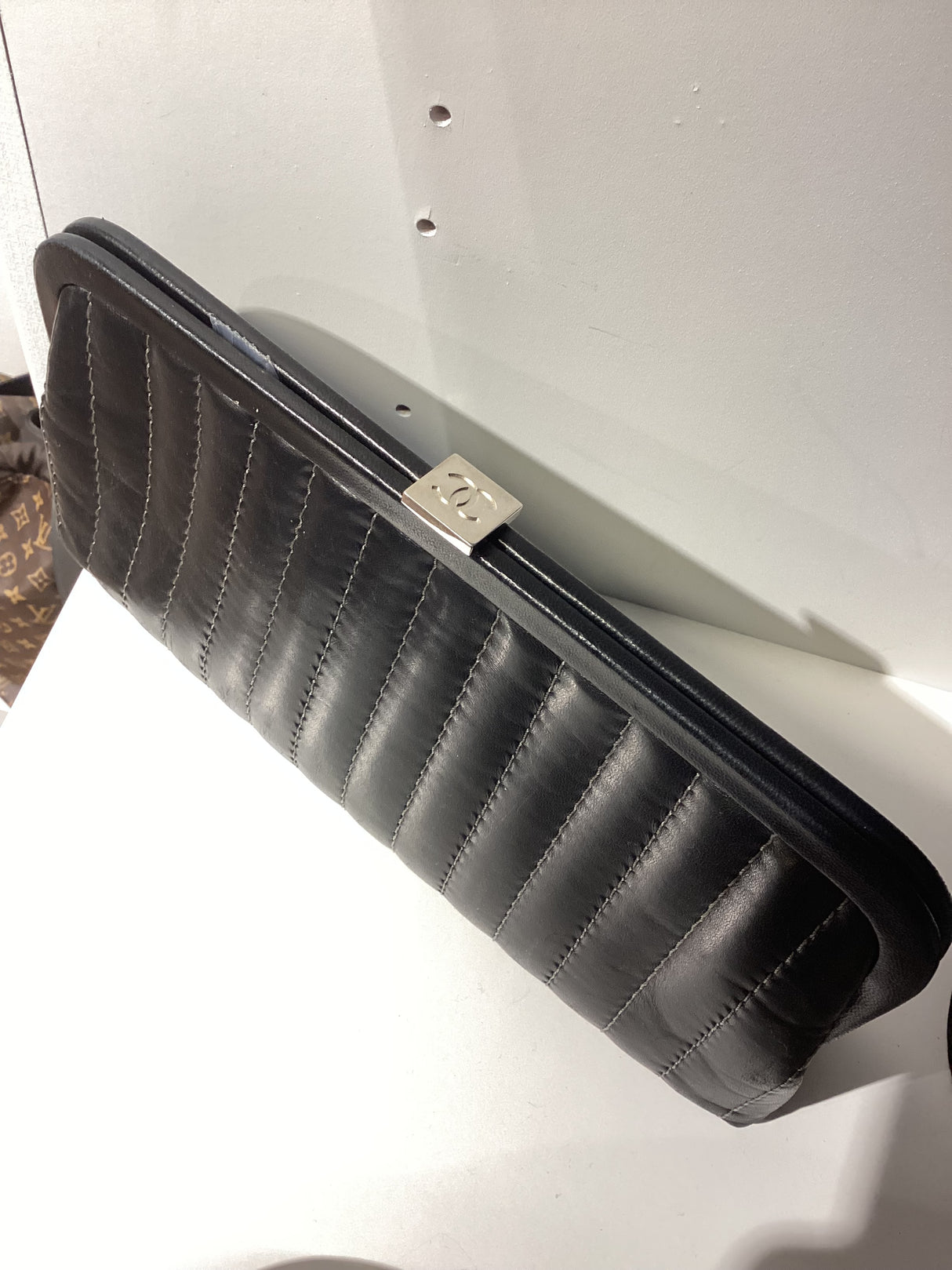 Black Leather Clutch