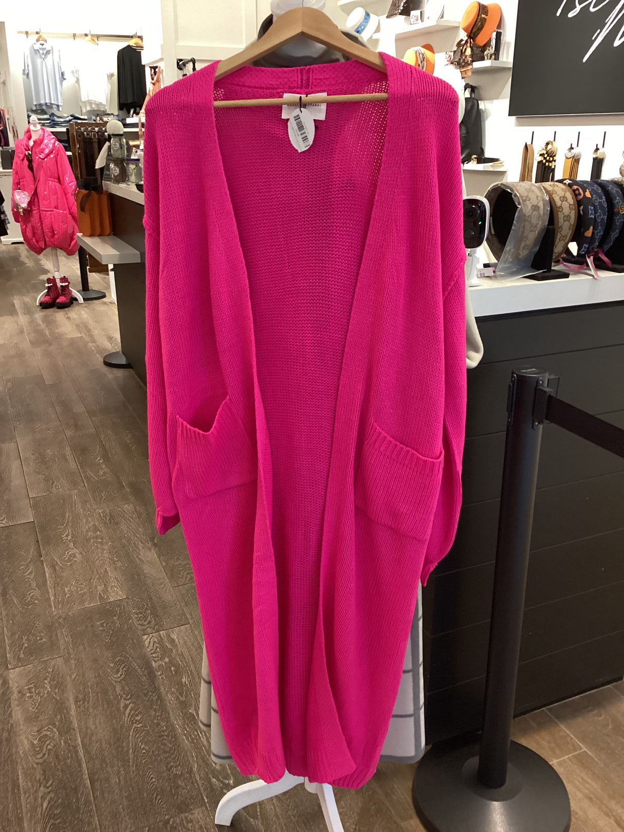 CL-CD-712 Pink Duster Cardigan