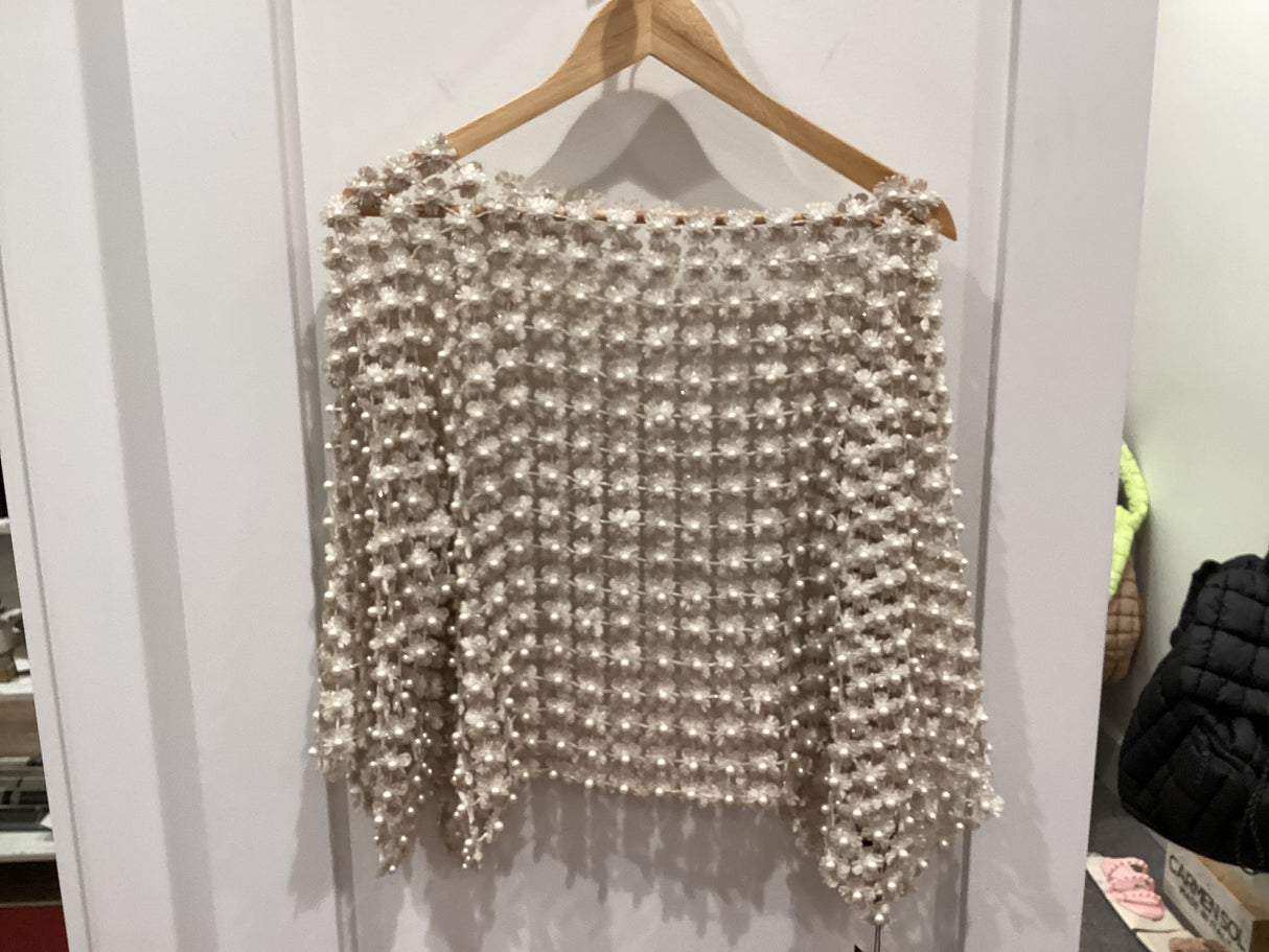 CD2178 Ivory Top with Pearls