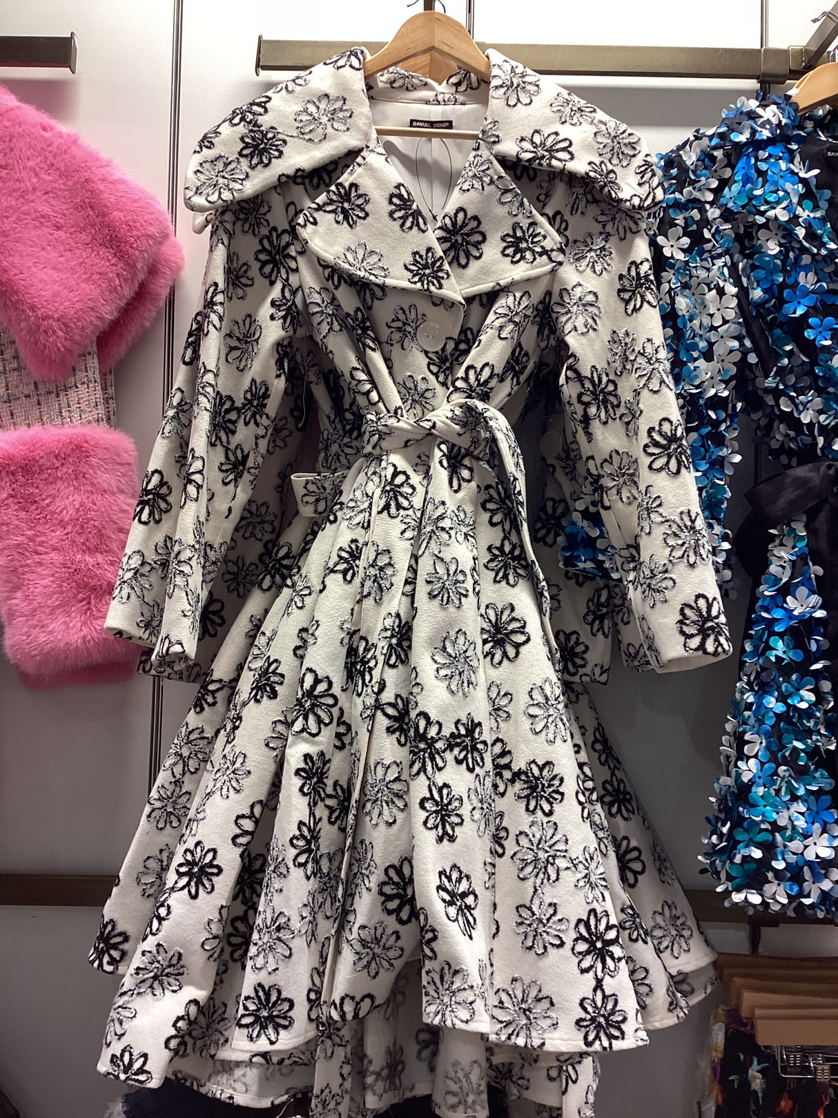 F25015 High-Low Coat Dress