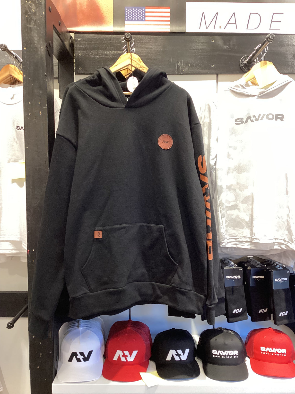Savior - Black and Tan Hooded Sweatshirt