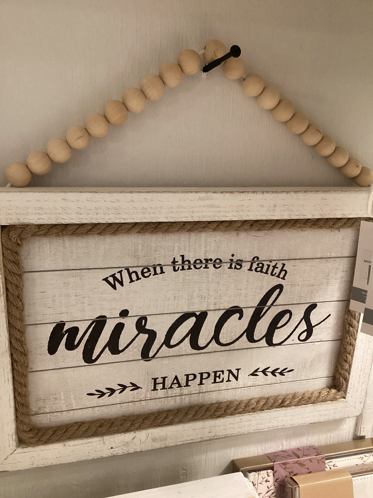 12418 Wood Framed Wall Sign