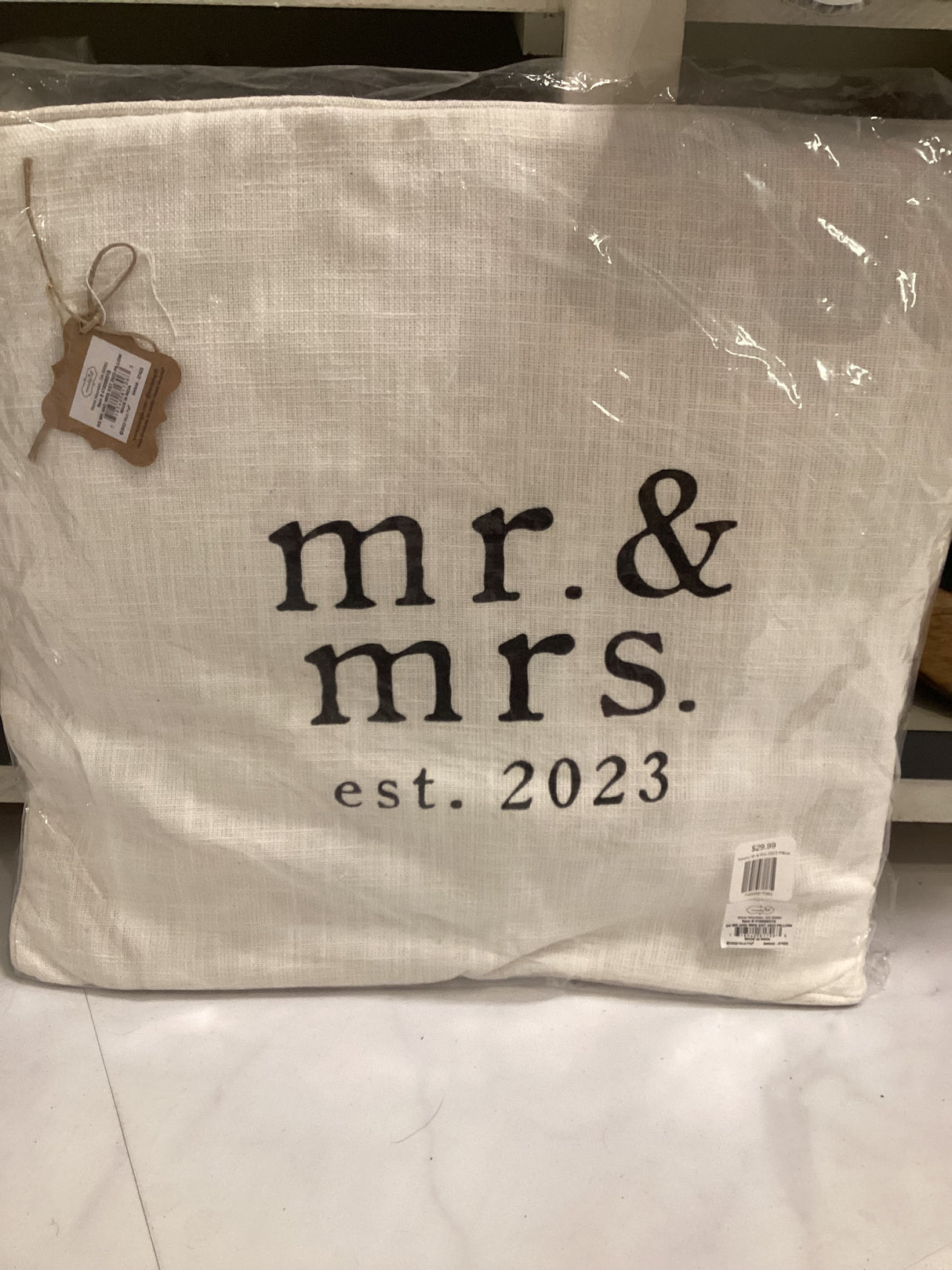 Square Mr & Mrs 2023 Pillow