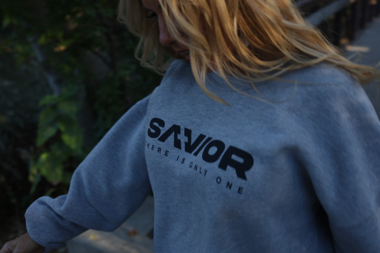 SAVIOR Oversize Fashion Fleece Crewneck Sweatshirt