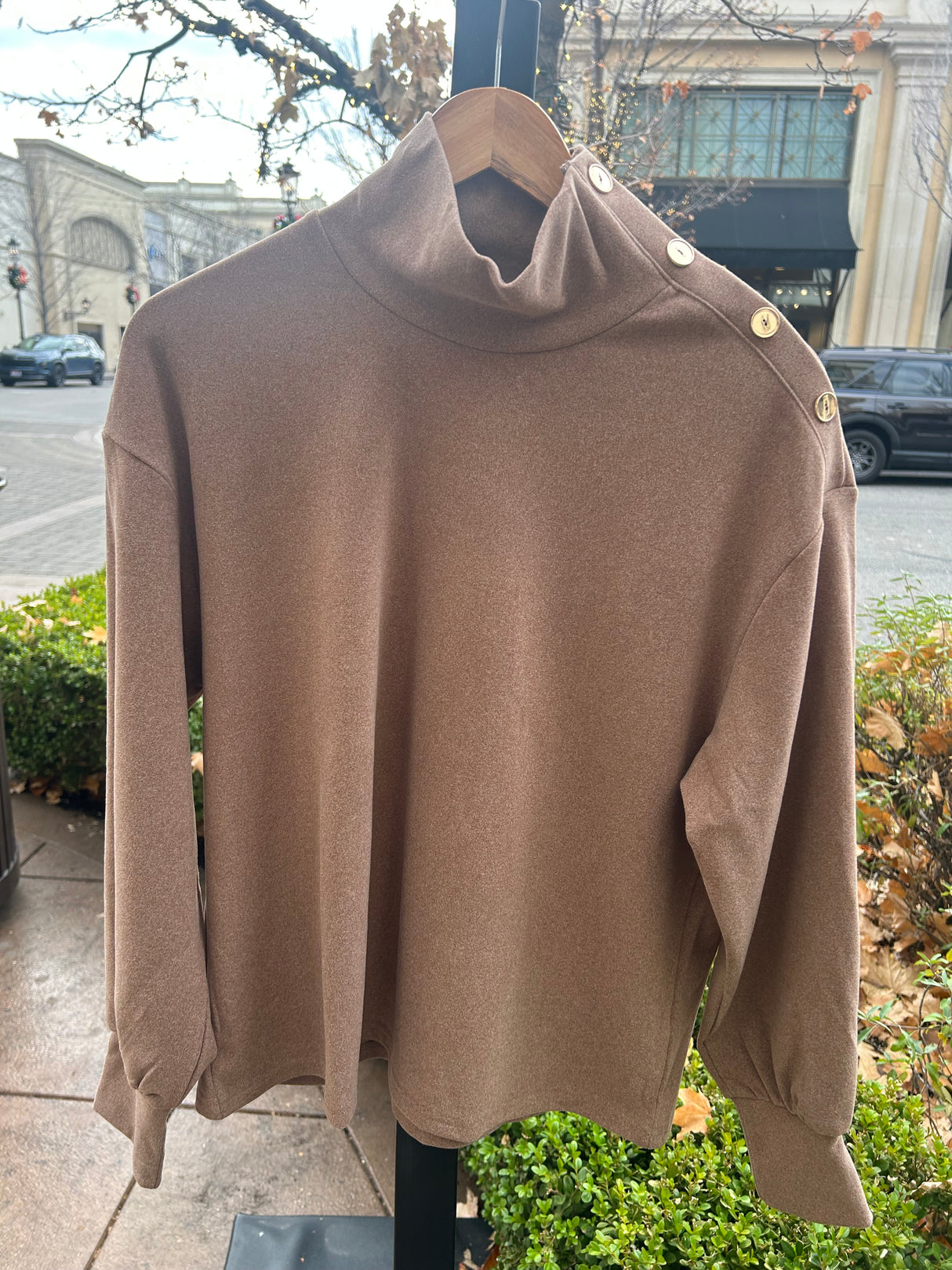 Audrina - Soft Top with Button Detail