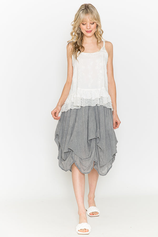 M-132-Short-Grey Bubble Skirt